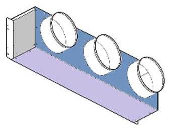 Plenum di mandata con attacchi circolari x AHP e EHP
