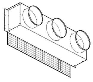 Plenum di ripresa con filtro con attacchi circ.X AHP EHP