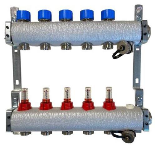 coppia collettori acciaio inox DN1per impianti radianti